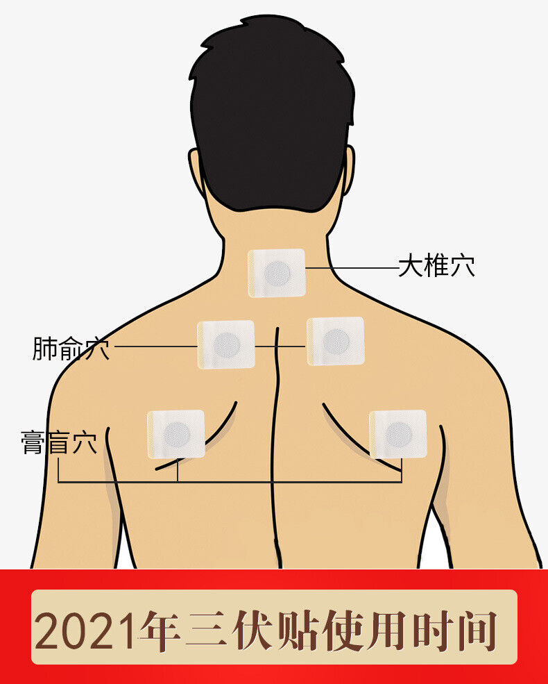 Pack of 30 Wormwood Sanfu Paste Cervical Moxa Plaster Peking Sang Paste III