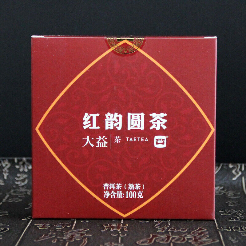 Red Rhyme Round Tea  TAETEA Menghai Dayi Ripe Pu Er Puer Cake 1801