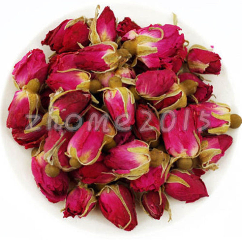 50g Organic Red Rosebud Rose Buds Flower Floral Herbal Dried Health Tea Secondary image
