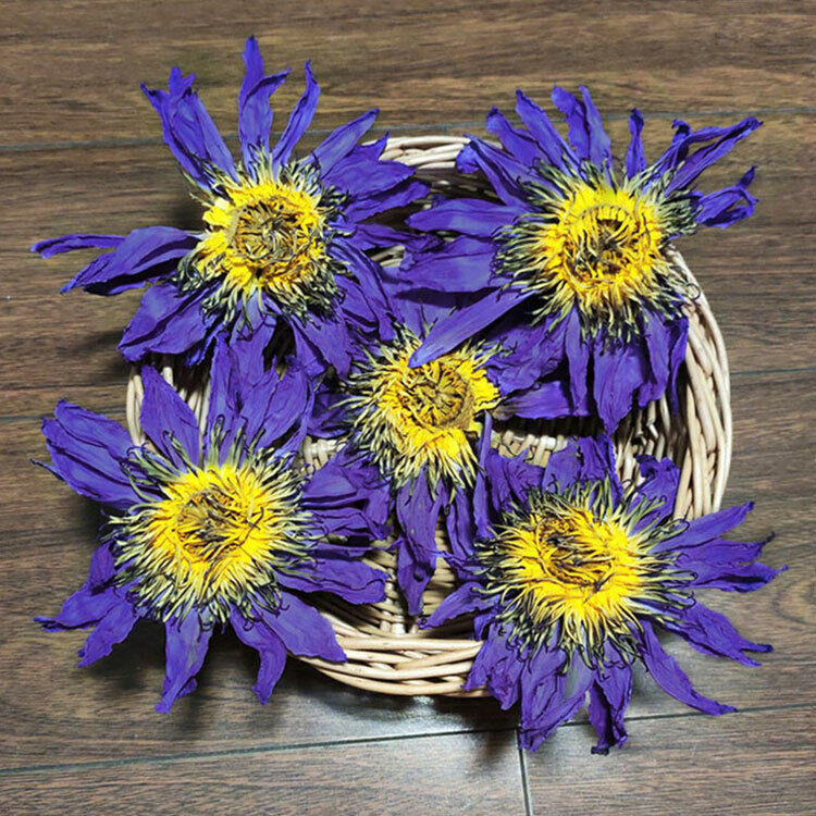 100g Dried Loose Blue Lotus Flower Herbal Tea Nymphaea Caerulea Savigny Secondary image