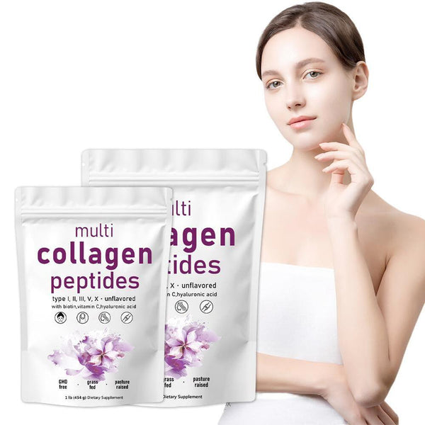 Multi Collagen Peptides Powder - Hydrolyzed Protein Peptides (Type I,II,III,V,X)