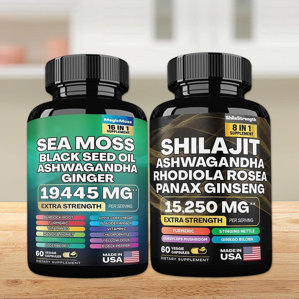 Sea Moss Bundle Black Seed Multivitamin & Shilajit Power Combo Kidney health Secondary image
