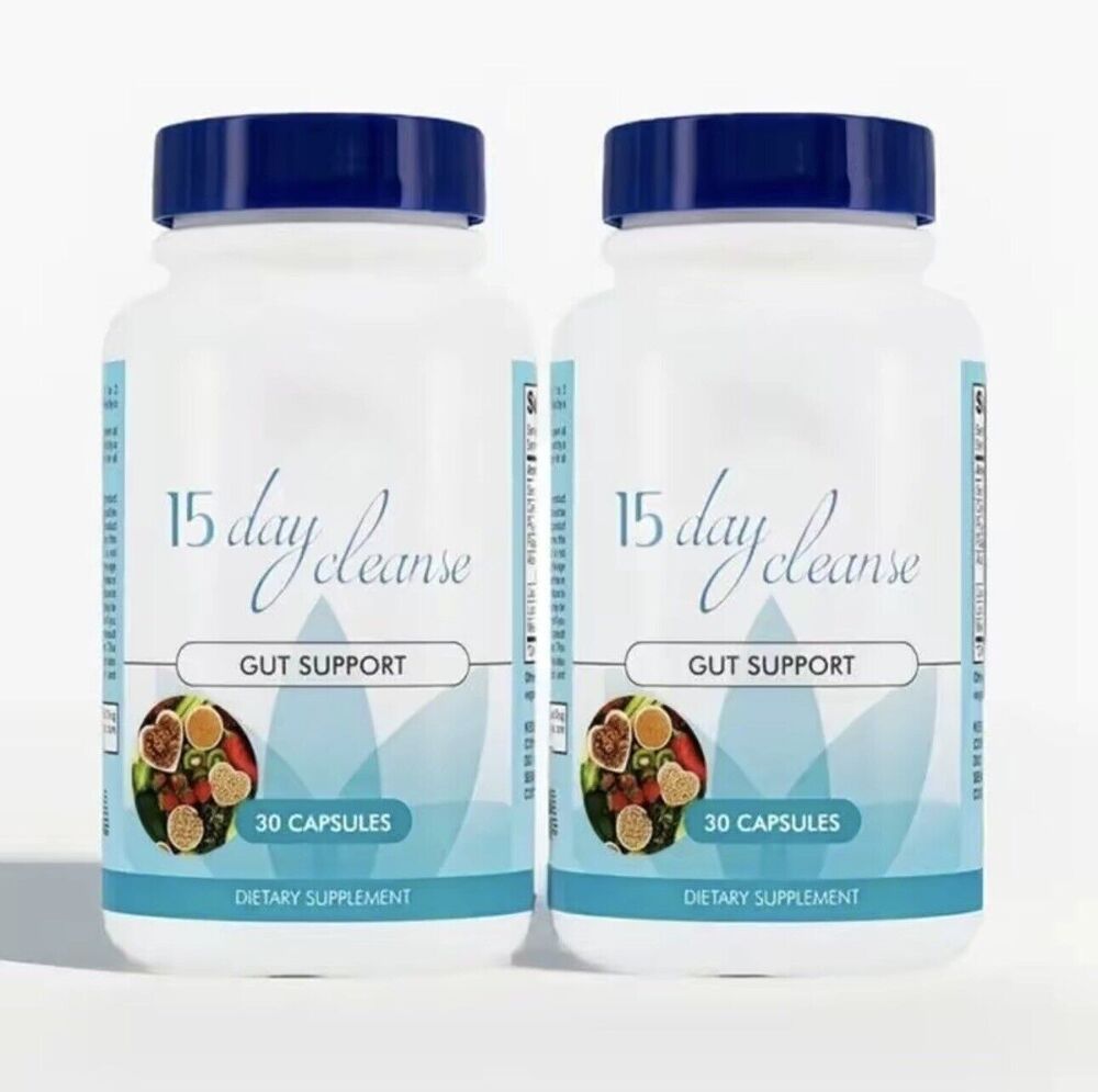 Gut and Colon Support 15 Day Cleanse Detox 30 CAPSULES Non-GMO Main image