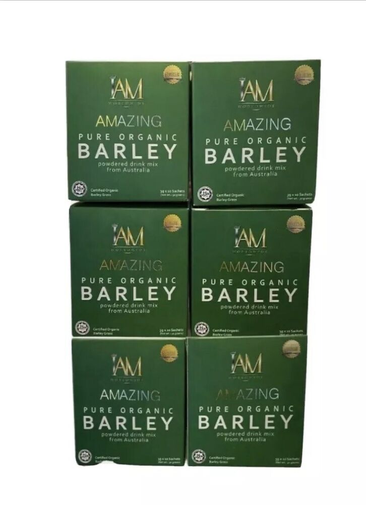 Amazing Barley Powder Pure Organic Barley Power Drink Mix 6 Boxes or 60 Sachet