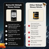 Better Alt Pure Himalayan Shilajit Sticks with Organic Honey, Naturally Sweeter