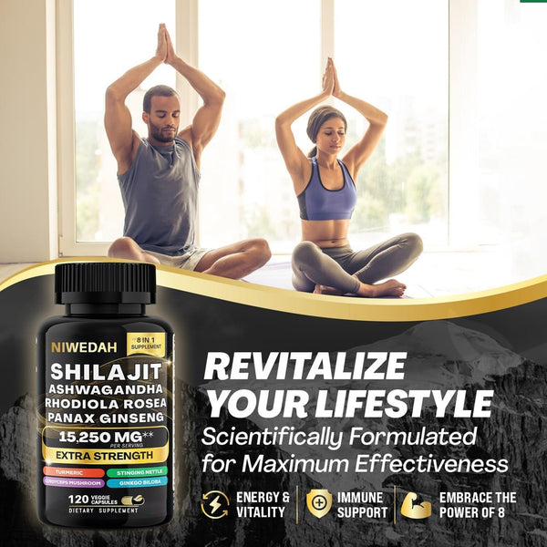 Dynamic Vitality Bundle Sea Moss Black Seed Oil 120 Veggie Capsules+Shilajit