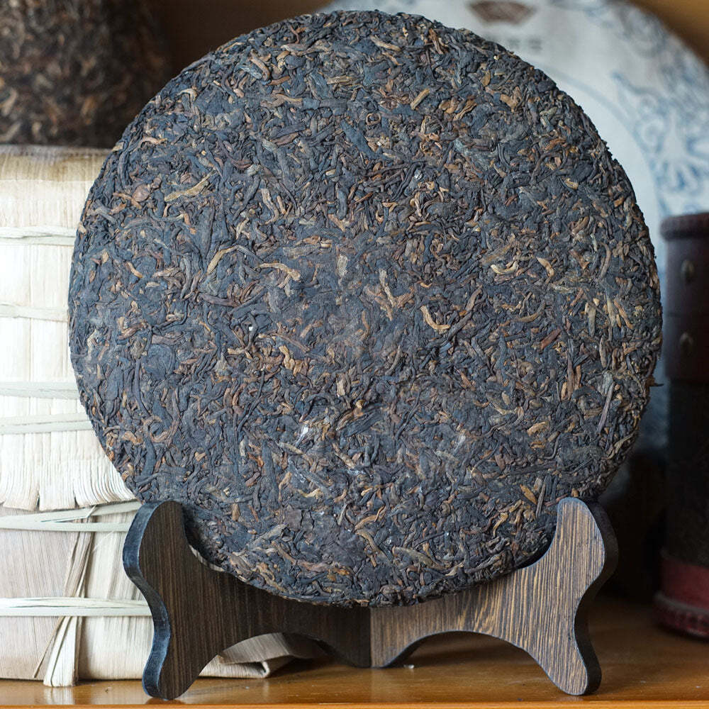 357g Yunnan Cooked Pu-erh Tea Laomane Puerh Ripe Tea Cake Organic Pu'er Cake Tea Secondary image