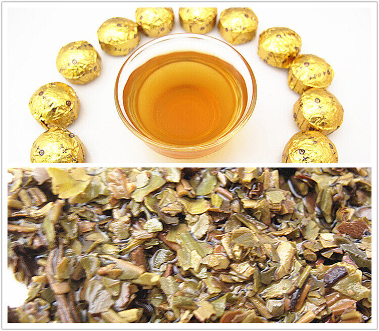 COLOURFUL YUNNAN Mini Gold Pu'er Tea with Glutinous Rice Fragrance 72g Raw Puer
