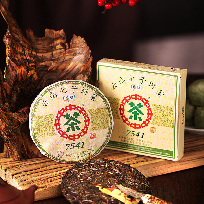 CHINATEA 7541 Classic Puer Raw Puerh Tea ZhongCha Liushan Tea Boxed 150g/5.29oz Secondary image