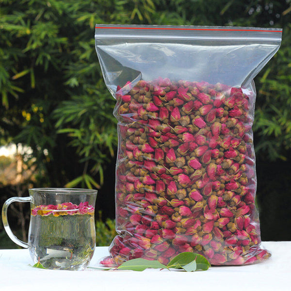Red Rosebud Rose Buds Flower Floral Premium Organic Chinese Loose Herbal Tea