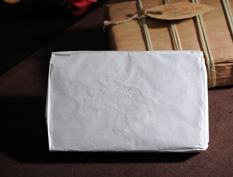 Pu Zi Wei Mengku Ba Nuo Old Leaves Old Tree Huang Pian Pu Er Raw Tea Brick 500g