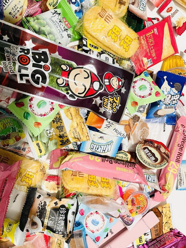 100 Piece Lot Asian Snack Box Japanese Korean Chines Variety Treat Sample Tester