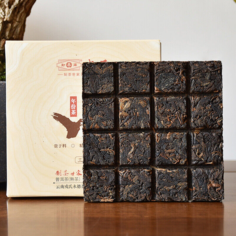 Mengku Rongshi Mu Ye Chun 3 Years Aged Pu'er Puer Ripe Pu-erh Tea Brick 60g