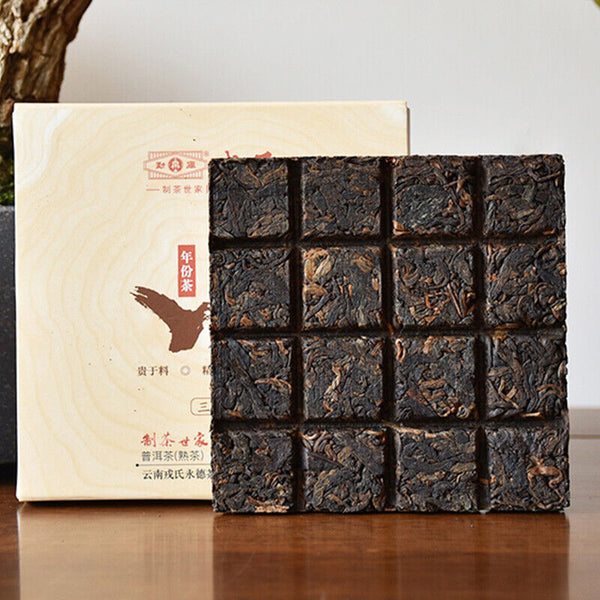 Mengku Rongshi Mu Ye Chun 3 Years Aged Pu'er Puer Ripe Pu-erh Tea Brick 60g