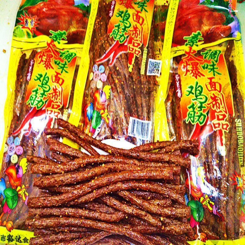 172g Chinesische würzige Streifen Snack Hot Chicken Tendon würzige Streifen HOT