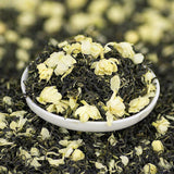 2023 Chinese Green Tea Loose Leaf with Dried Jasmine White Flower 250g