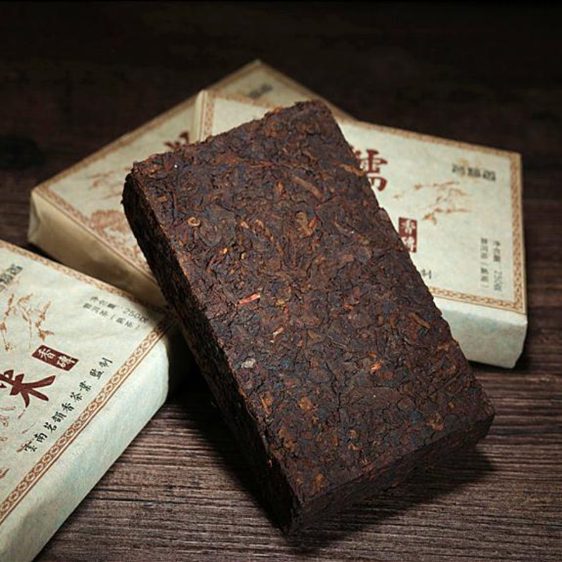 250g Yunnan Puerh Tea Year Aged Ripe Pu-erh Tea Brick Aged Pu'er Cooked Tea Secondary image