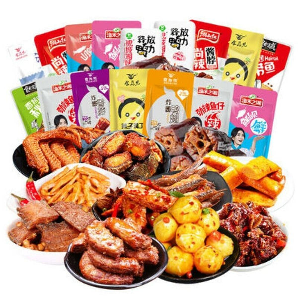 Chinese Snack box Asian korean japanese 64PCS local specialty duck neck vacuum