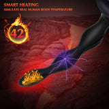Waterproof Silicone 10 modes Heated Male Thrusting Therapy Shock Massager Plug