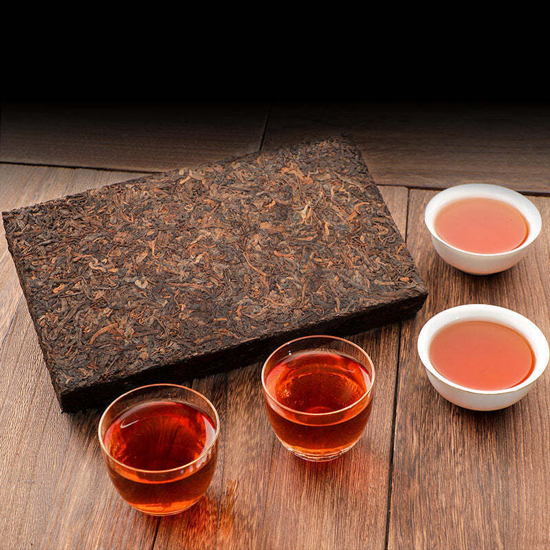 Thé en brique Pu'er mûr Menghai 1kg thé Pu'er cuit du Yunnan 10 ans