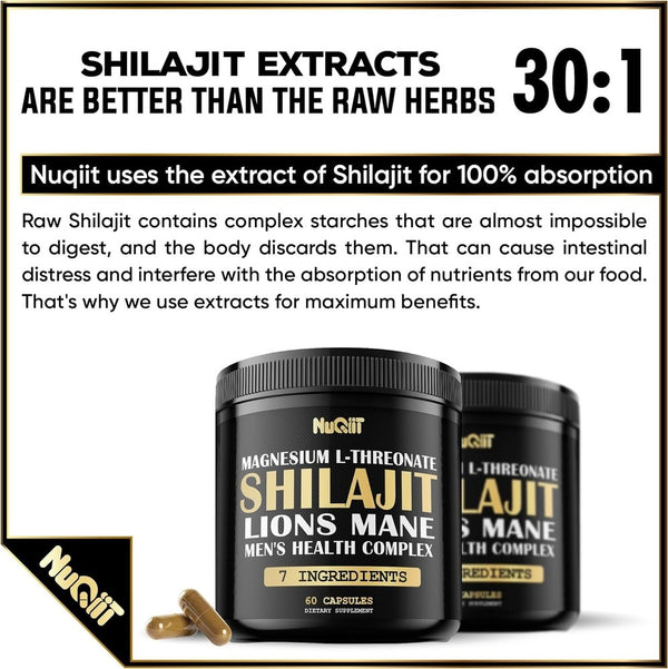 Shilajit Pure Himalayan Organic Ashwagandha Maca Ro... 1000mg Health Complex as