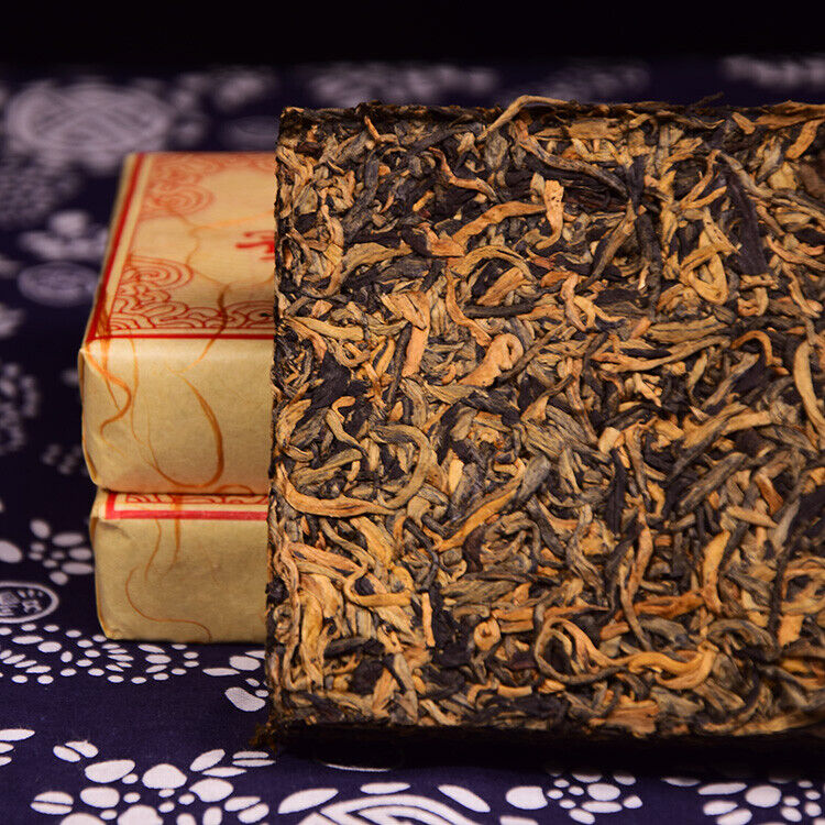 TeaFengqing Dian Hong Golden Buds Dianhong Dian Hong Yunnan Black Tea Brick 250g