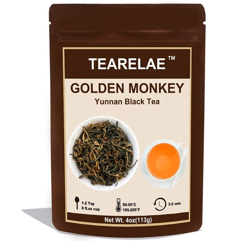 TeaTEARELAE Yunnan Black Tea Superfine Golden Monkey Tea Rich Fruit Aroma 113g