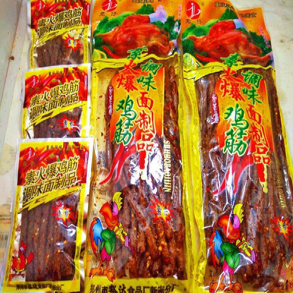 Chinese Spicy Strips Snack Hot Chicken Tendon Spicy Strips 172g/Pack