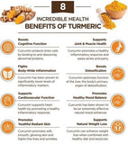 Triple Strength Turmeric Curcumin Capsules with Ginger and Bio pepper 2600mg