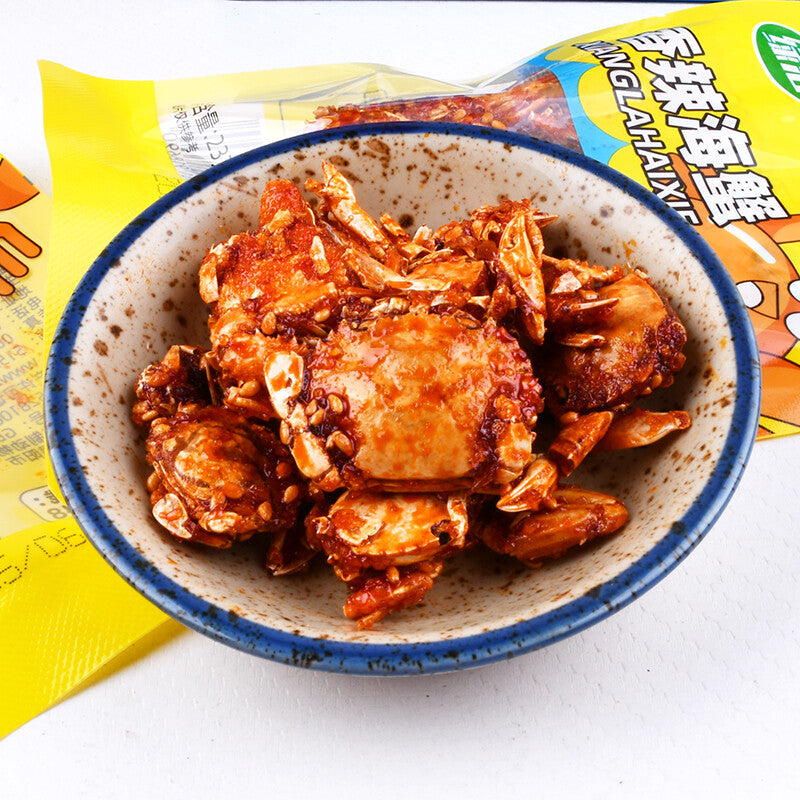 23g*10 bags Instant Seafood Spicy Baby crab 香辣海蟹香脆麻辣螃蟹即食海鲜零食