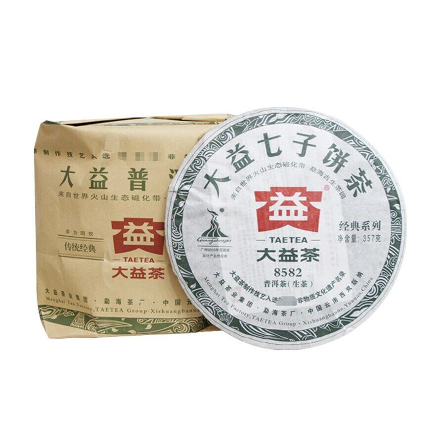 TAETEA 8582 Shen Puer Tea Batch 002 Dayi Raw Puer Tea 357g