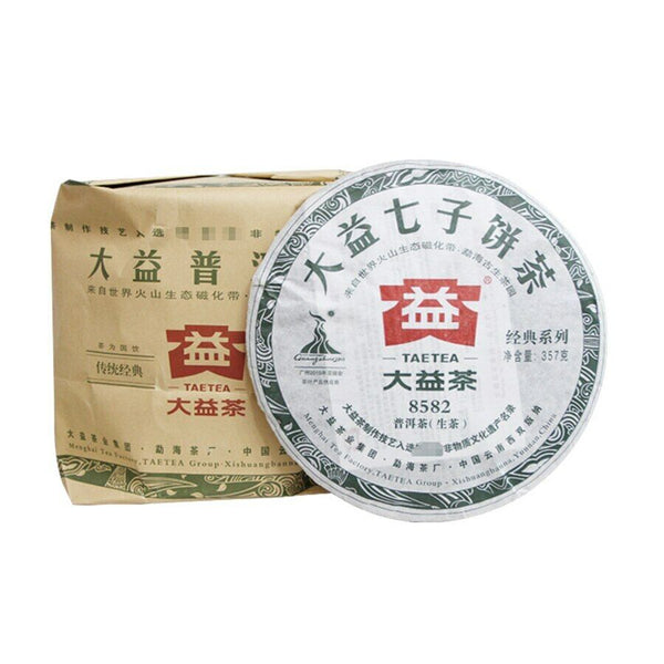 TAETEA 8582 Shen Puer Tea Batch 002 Dayi Raw Puer Tea 357g