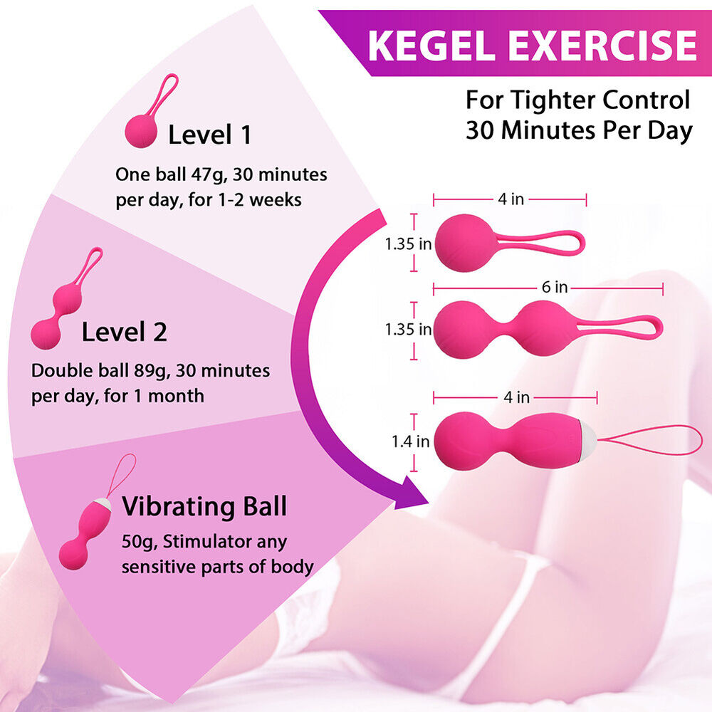 Kegel Exercise Ben Wa Balls Weight Kit Bladder Control Device for Pelvic Floor