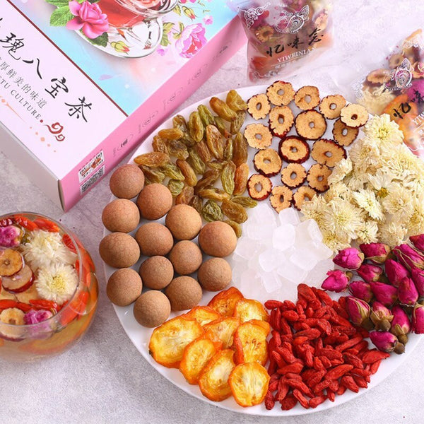 Includes Longan Rose Jujube Herbal Tea Beauty Skin 180g 15 Pcs Natural Babao Tea