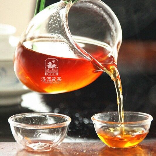 Jingwei Fu Tea Shaanxi Jinhua Qizi Fu Cha Brick Golden Flower Dark Tea 357g