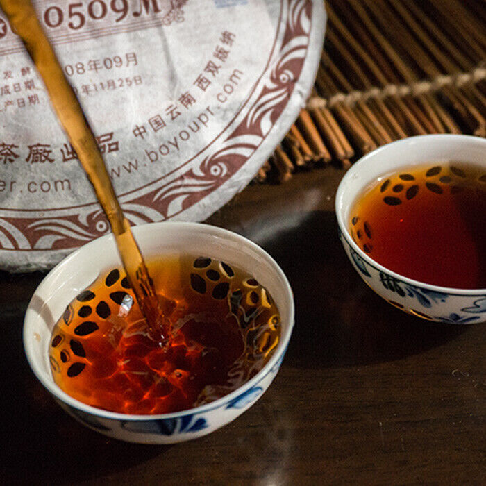 Menghai BOYOU PUER BING TEA 0509M 901 Aged Pu Erh Pu Er Ripe Cake 357g Secondary image