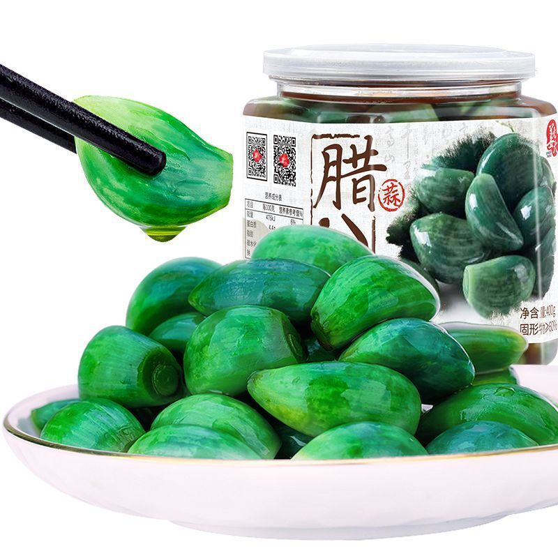 200g*3 腊八蒜绿醋泡大蒜 Laba garlic green vinegar bubble garlic specialty food