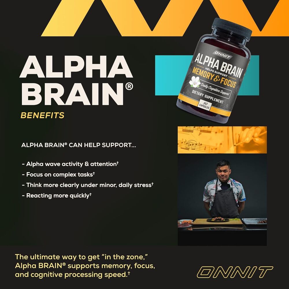 Alpha Brain Memory & Focus 60 Kapseln, Exp 2025, kostenloser schneller Versand