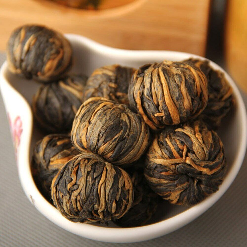 TeaYunnan Black Tea Fengqing Dianhong Handmade Dragon Bal Golden Ball Tea 100g