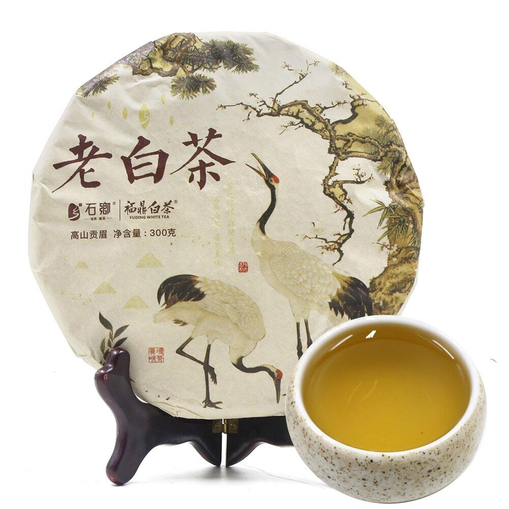 Shuanghe CHinese White Tea Old Bai Cha Tea Leaf Cake 300g Main image