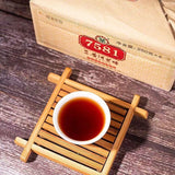 250g Puerh Ripe Tea Brick 7581 Pu-erh Cooked Tea Yunnan Organic Pu'er Black Tea