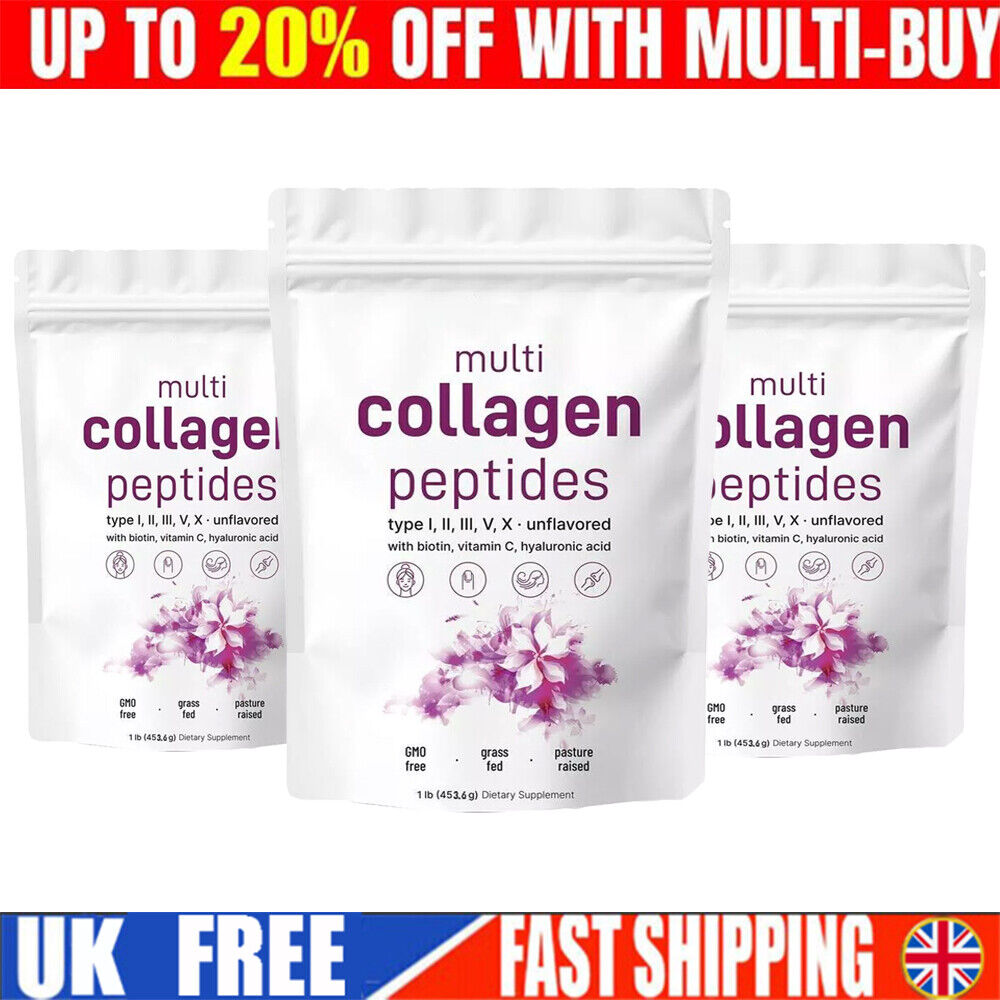 Multi Collagen Peptides Powder-Hydrolyzed Protein Peptides (Type I,II,III,V,X)