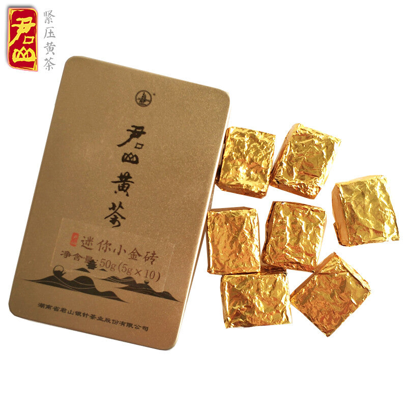 50g  China Yellow Tea  Jun Shan Huang Tea Mini Gold Brick