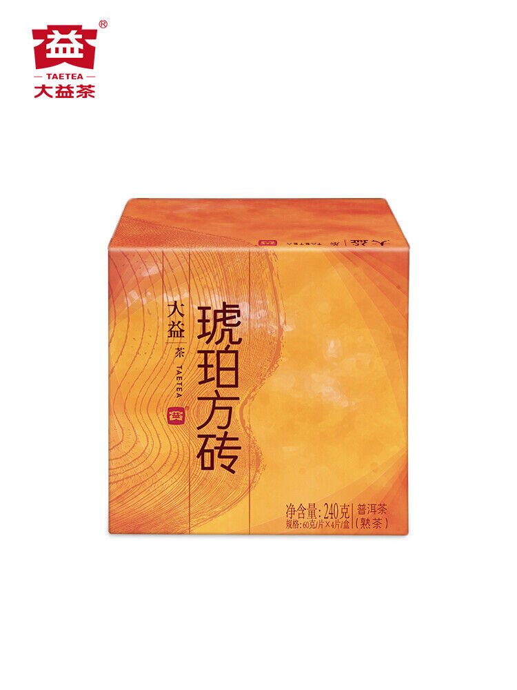 Amber Square Tea 240g * MengHai Tea Dayi TAETEA Puer Shu Pu Erh Ripe Pu'er