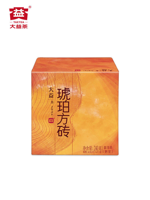 Amber Square Tea 240g * MengHai Tea Dayi TAETEA Puer Shu Pu Erh Ripe Pu'er