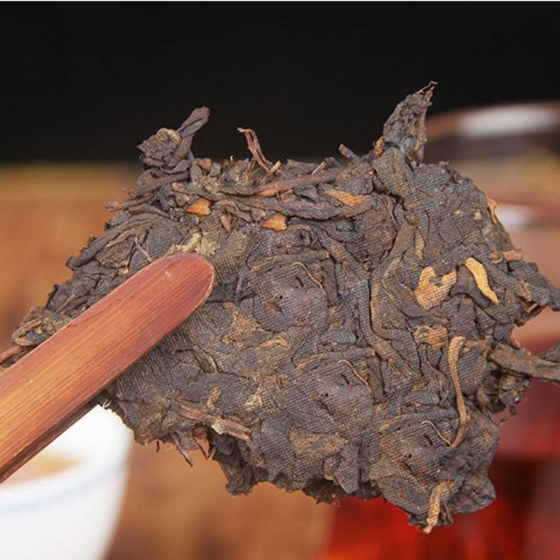 357g Yunnan Menghai Ripe Puerh Tea Cake Kungfu Pu-erh Cooked Tea Old Tree Pu'er