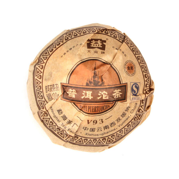 TAETEA V93 801 Yunnan MengHai Dayi Puer Tuocha Premium Ripe Pu Er Tuo Cha