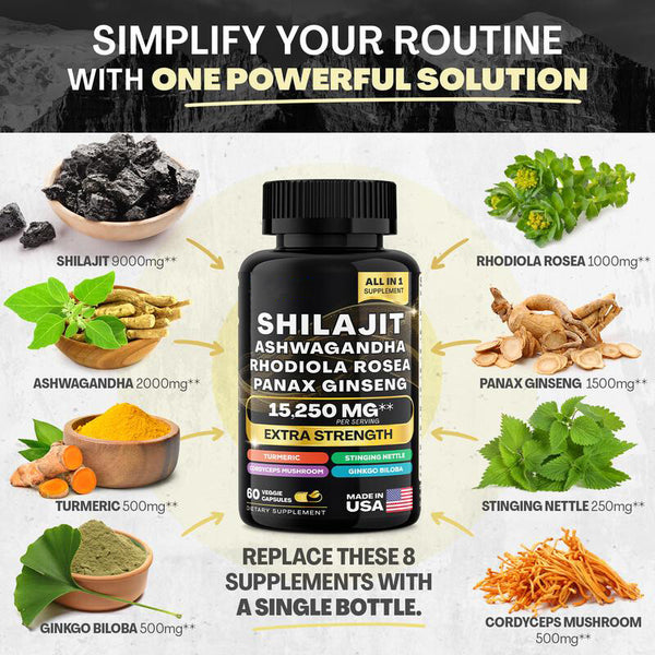 Sea Moss Multivitamin & Shilajit Power Combo Dynamic Vitality Bundle