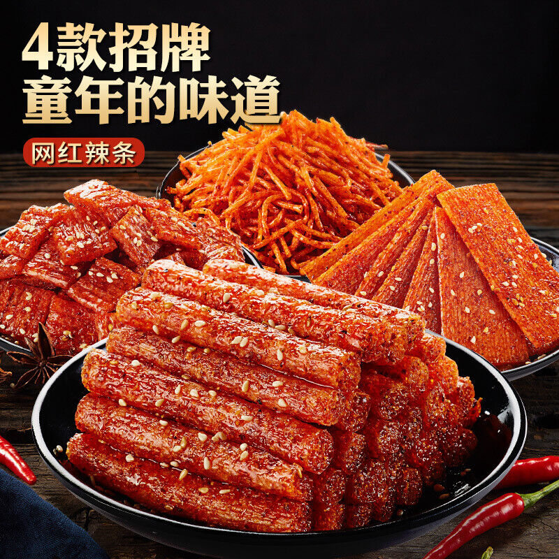 Chinesischer Latiao Snack Würzige Streifen, würzige große Gluten Snacks 360g