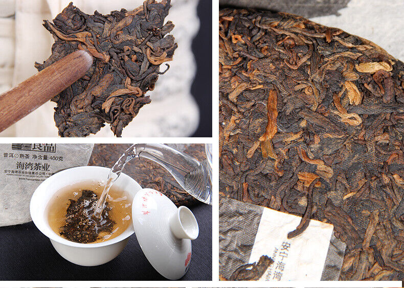 Yunnan Pu'er Tea Liangpin Series Haiwan Old Comrade Lianggong Ripe Tea 400g